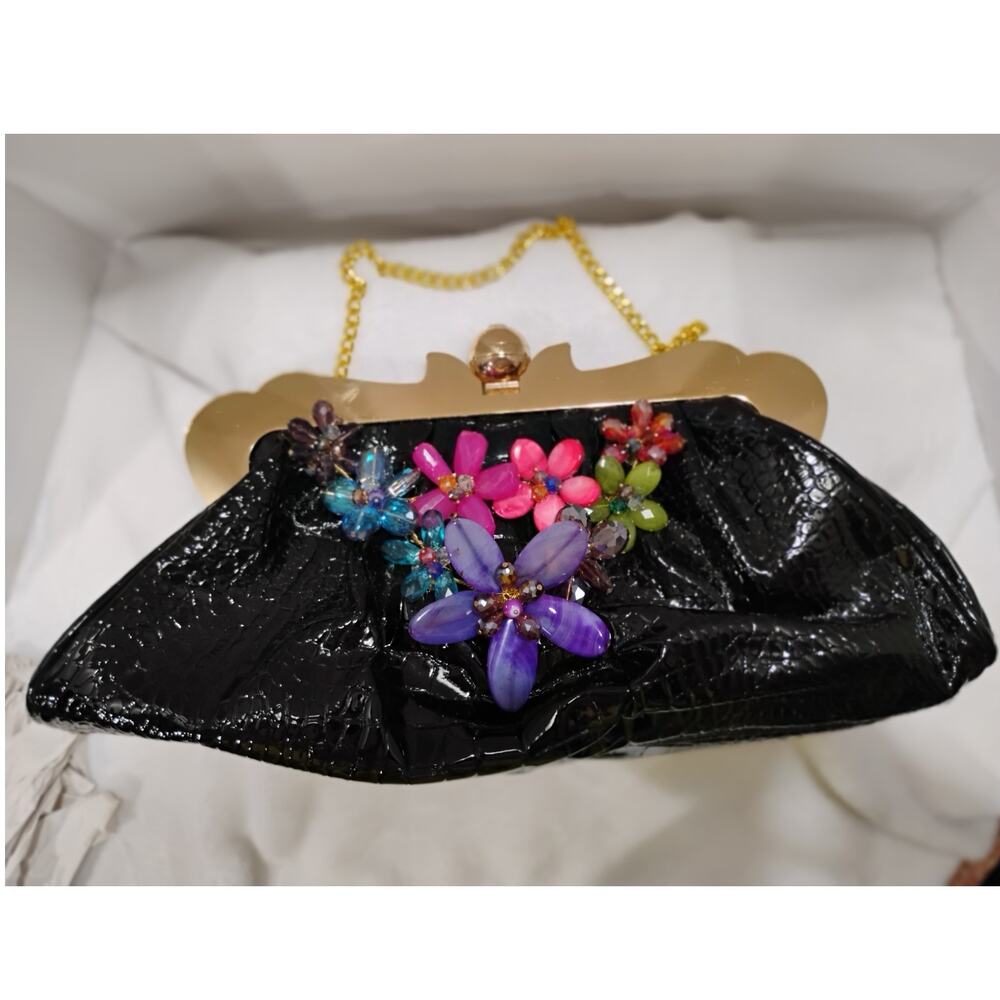 3d Floral Bead design special occasion handbag
